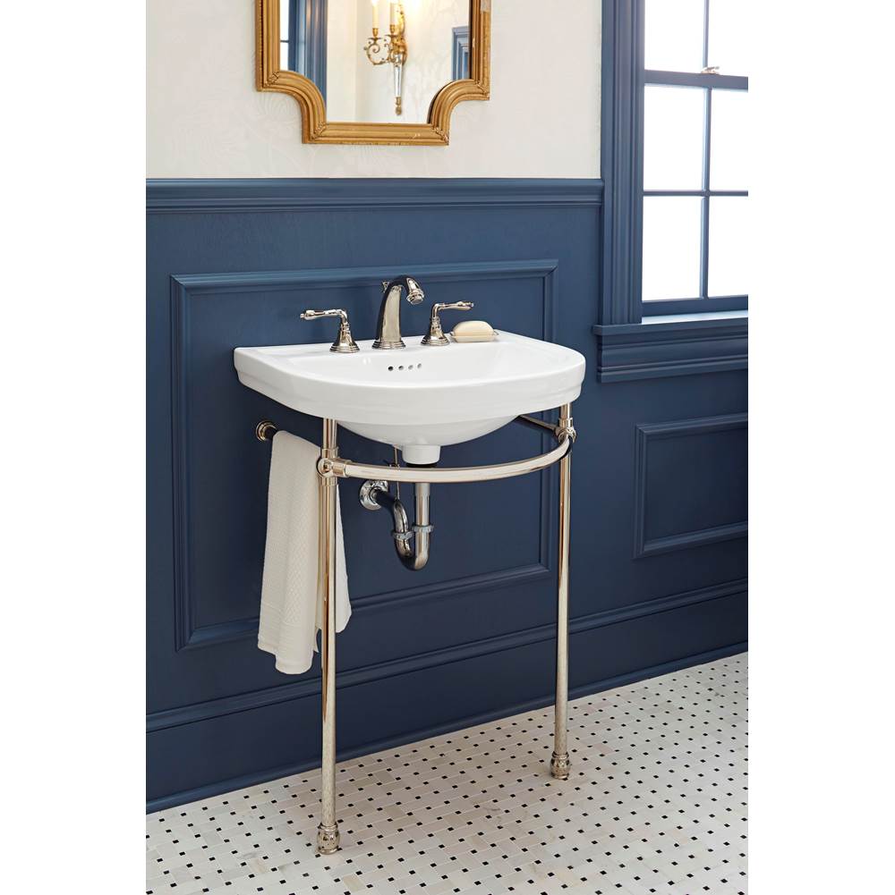 St. George 24 in. Console Bathroom Sink, 3 Hole with Console Leg