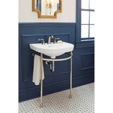 St. George 24 in. Console Bathroom Sink, 3 Hole with Console Leg