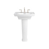 Wyatt Pedestal Sink Top, 3-Hole with Pedestal Leg