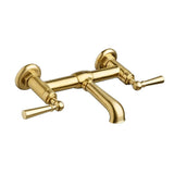 Oak Hill 2-Handle Wall Mount Bathroom Faucet with Lever Handles
