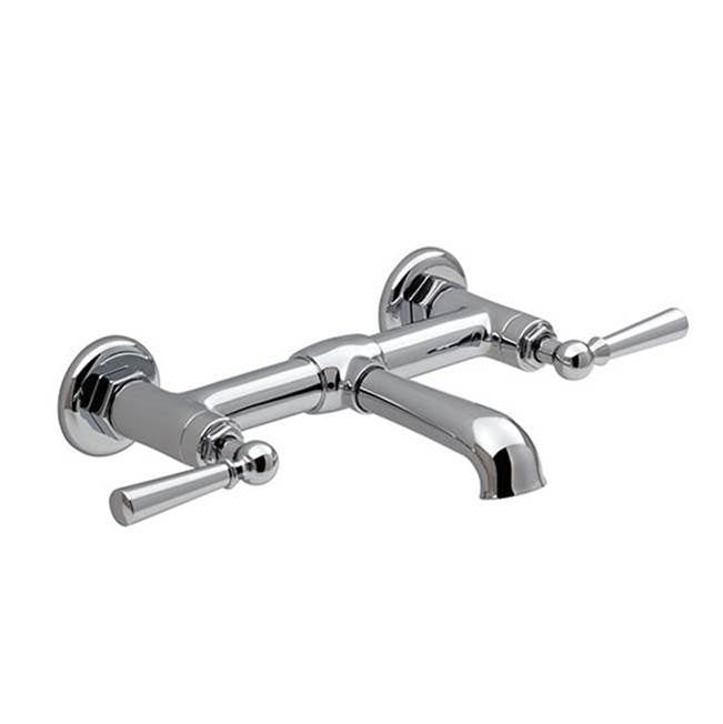 DXV - Oak Hill 2-Handle Wall Mount Bathroom Faucet with Lever Handles - Polished Chrome