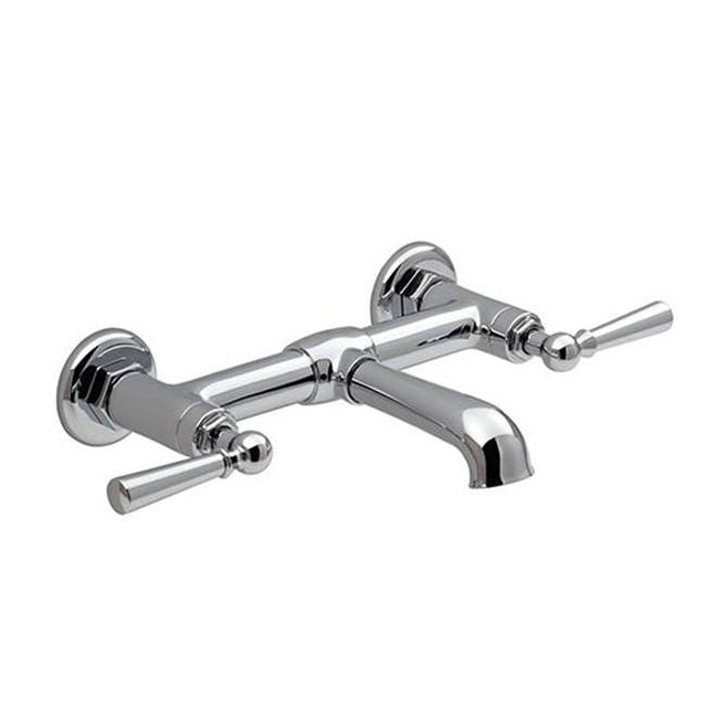 DXV - Oak Hill 2-Handle Wall Mount Bathroom Faucet with Lever Handles - Polished Chrome