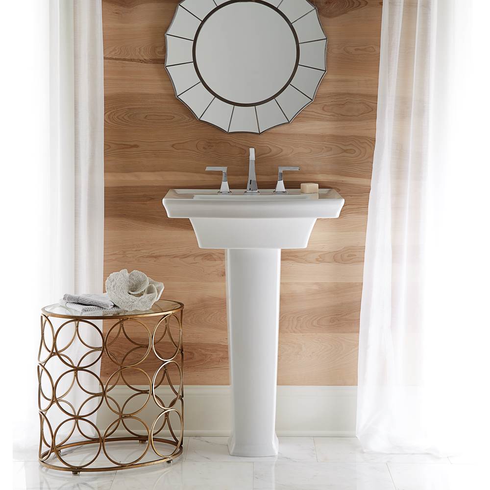 Wyatt Pedestal Sink Top, 3-Hole with Pedestal Leg