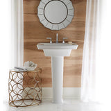 Wyatt Pedestal Sink Top, 3-Hole with Pedestal Leg