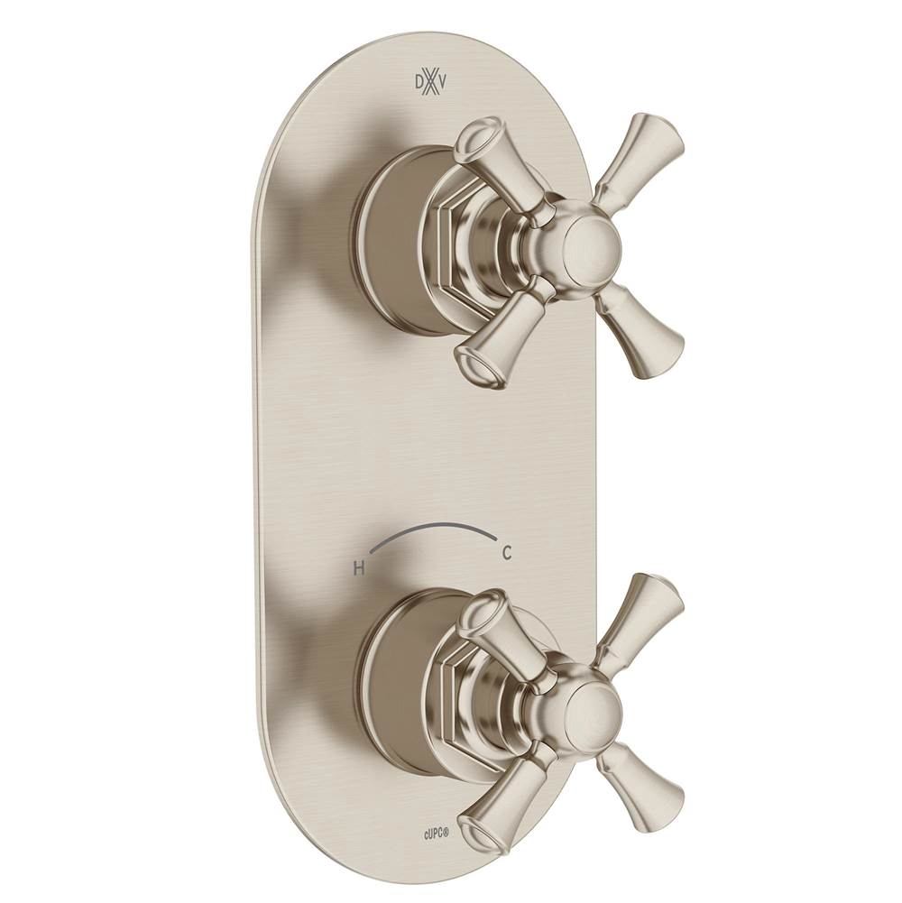 Oak Hill 2-Handle Thermostatic Valve Trim Only with Cross Handles
