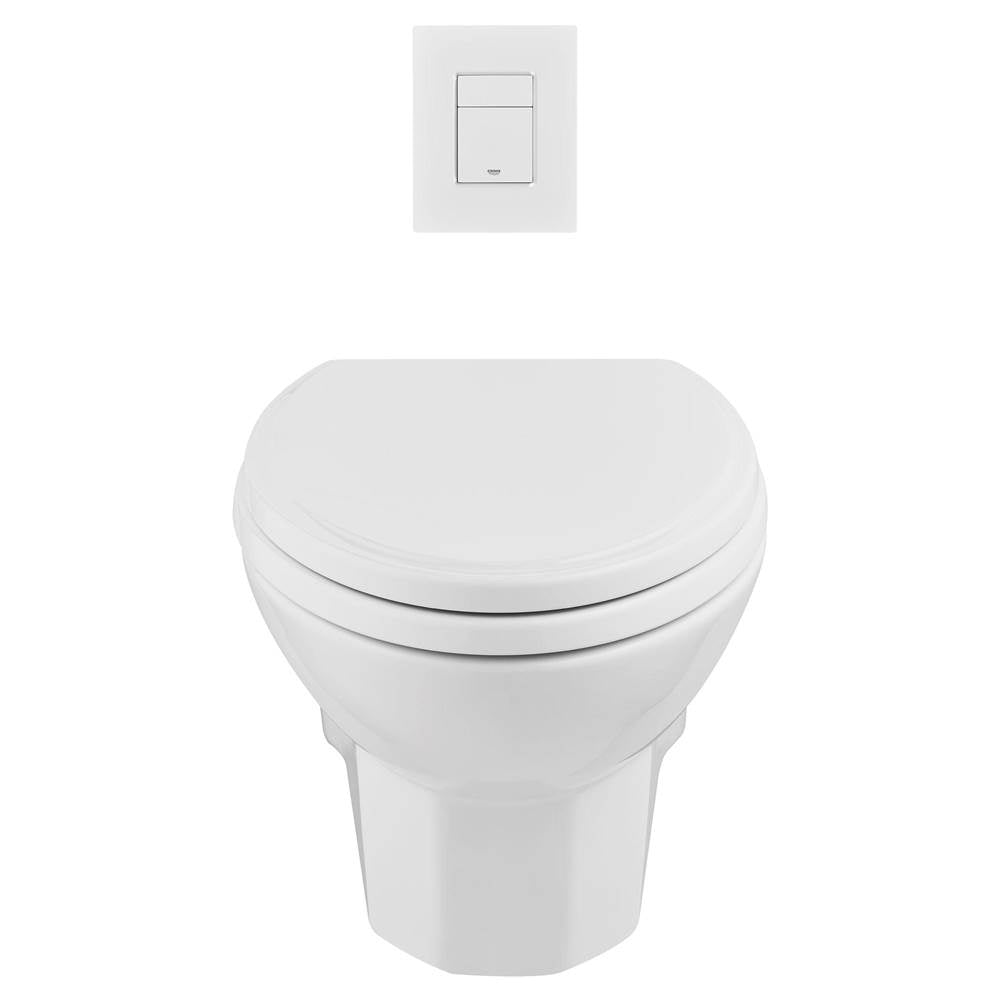 Belshire Wall Hung Elongated Toilet Bowl with Seat