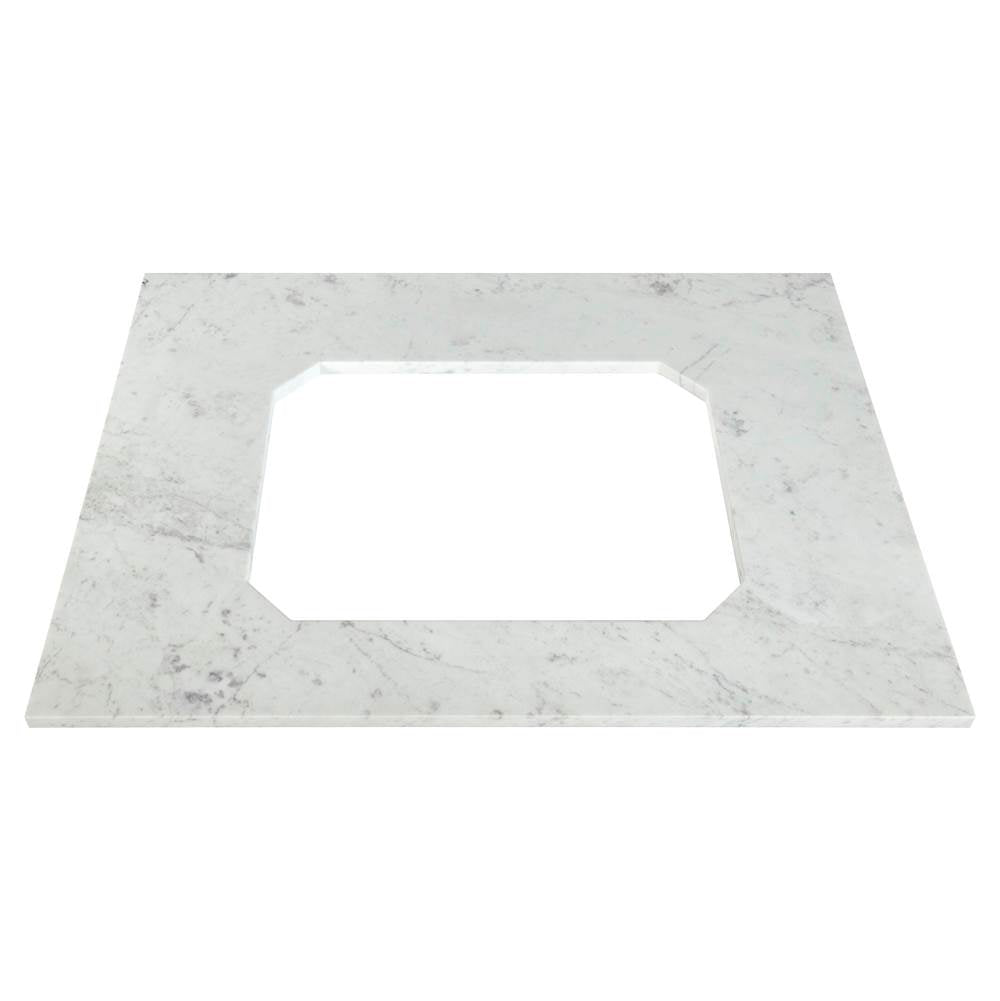 Belshire 30 in. Carrara Marble Vanity Top, No Hole