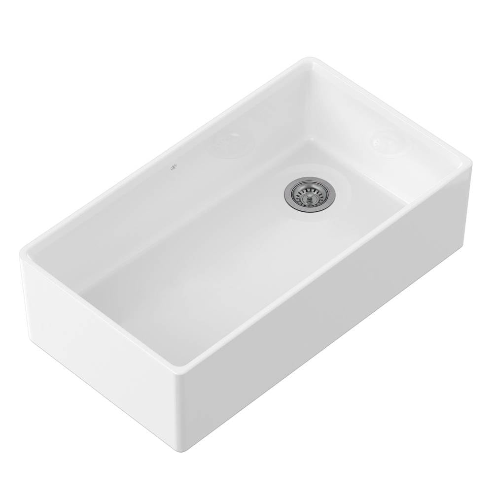 DXV - EtreE 36 in. Apron Kitchen Sink with Offset Drain - Canvas White