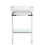 DXV - Wyatt 24 in. Console Bathroom Sink, 3 Hole with Console Leg - Canvas White