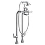 DXV - Traditional Floor Mount Bathtub Filler with Hand Shower and Ashbee Lever Handles - Polished Chrome