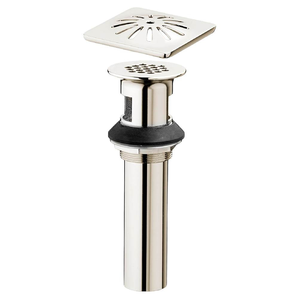 DXV - Oak Hill Grid Drain with Decorative Cover - Platinum Nickel