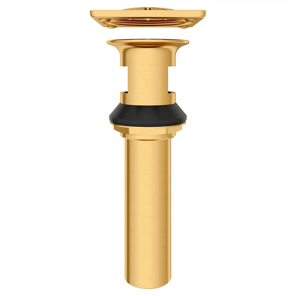 DXV - Oak Hill Grid Drain with Decorative Cover - Satin Brass