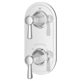 DXV - Fitzgerald 2-Handle Thermostatic Valve Trim Only with Lever Handles - Platinum Nickel