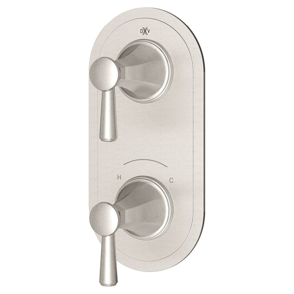 DXV - Fitzgerald 2-Handle Thermostatic Valve Trim Only with Lever Handles - Brushed Nickel