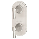 DXV - Fitzgerald 2-Handle Thermostatic Valve Trim Only with Lever Handles - Brushed Nickel