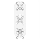 Oak Hill 3-Handle Thermostatic Valve Trim Only with Cross Handles