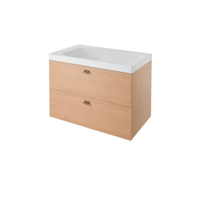 DXV - DXV Modulus 36 in. Two-Drawer Single Vanity Only - Natural Oak