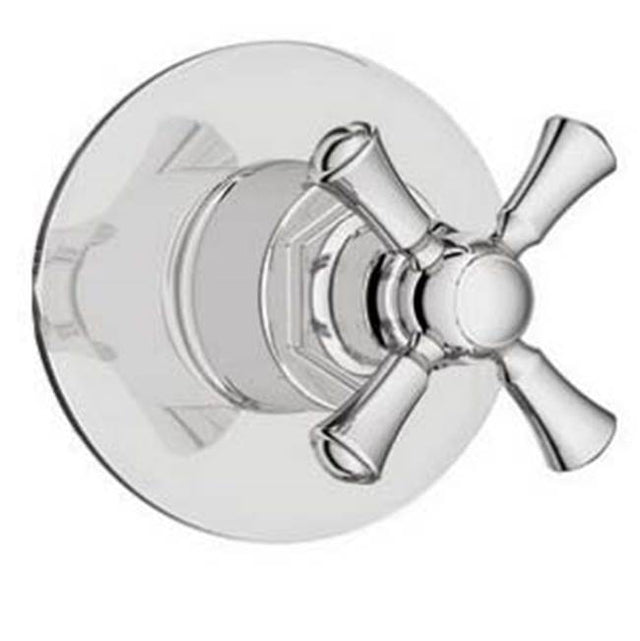 DXV - Oak Hill 3/2 or 4/3 Diverter Valve Trim Only with Cross Handle - Satin Brass