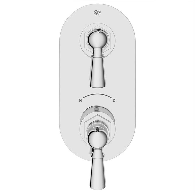 DXV - Oak Hill 2-Handle Thermostatic Valve Trim Only with Lever Handles - Polished Chrome