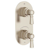DXV - Oak Hill 2-Handle Thermostatic Valve Trim Only with Lever Handles - Brushed Nickel