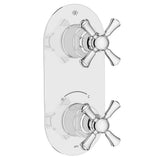 DXV - Oak Hill 2-Handle Thermostatic Valve Trim Only with Cross Handles - Polished Chrome