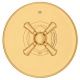 DXV - Oak Hill Single Handle Pressure Balance Valve Trim Only with Cross Handle - Satin Brass