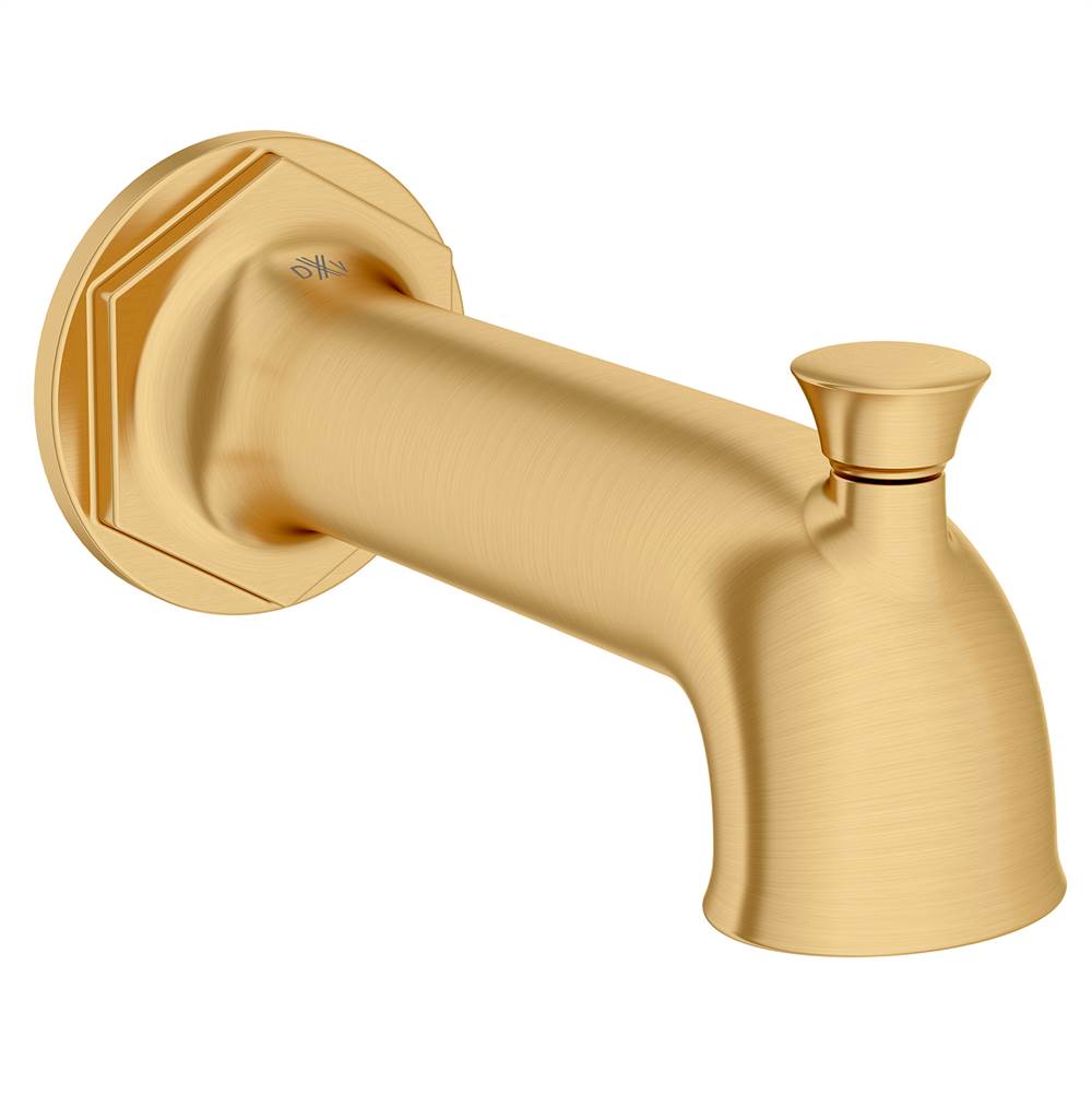 DXV - Oak Hill Wall Mount Bathtub Spout with Diverter - Satin Brass