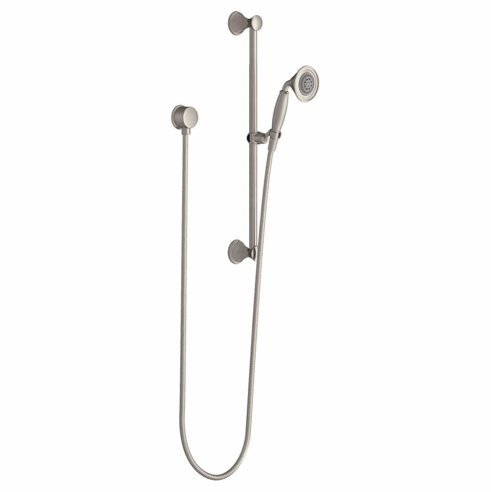 DXV - Fitzgerald Personal Hand Shower Set with Adjustable 24 in. Slide Bar - Platinum Nickel
