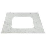 DXV - Belshire 30 in. Carrara Marble Vanity Top, No Hole - Carrara Marble