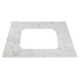 DXV - Belshire 30 in. Carrara Marble Vanity Top, 3 Hole - Carrara Marble