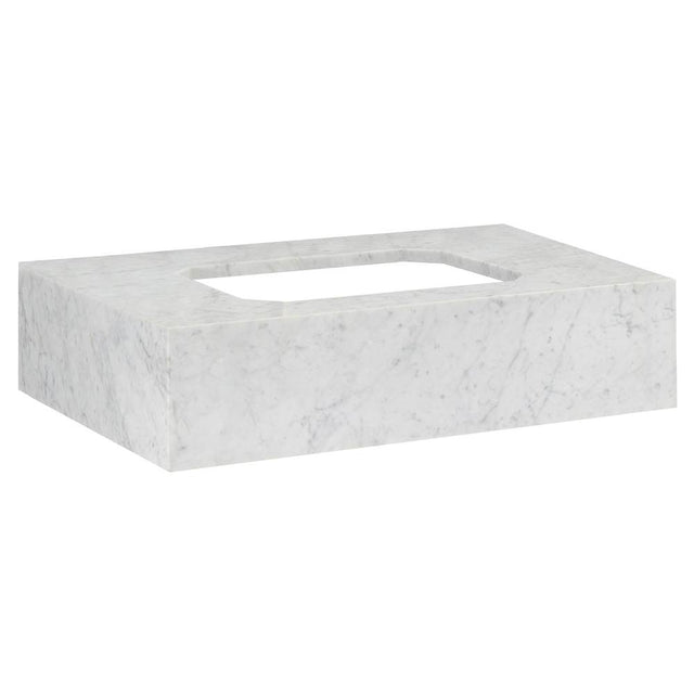 DXV - Belshire 30 in. Carrara Marble Console Top, No Hole - Carrara Marble
