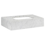 DXV - Belshire 30 in. Carrara Marble Console Top, 3 Hole - Carrara Marble