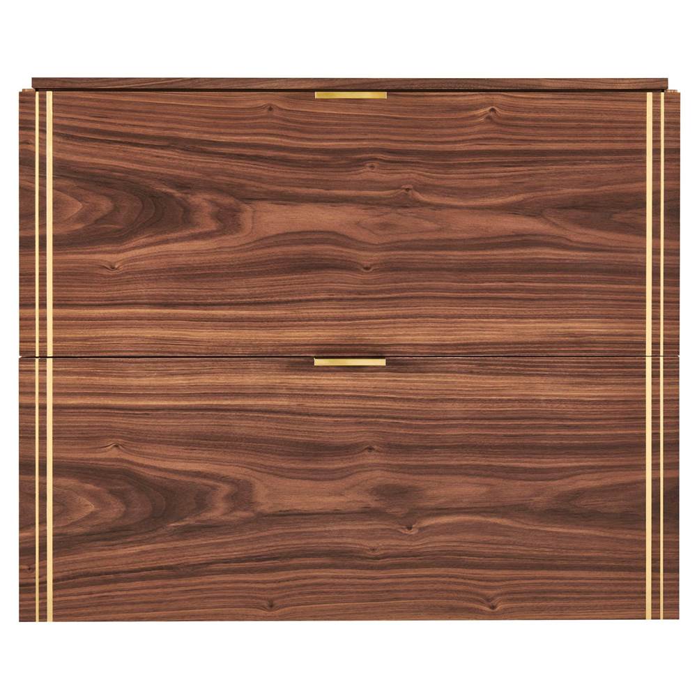 DXV - Belshire 30 in. Single Vanity Only with Hidden Interior Drawer - Warm Walnut