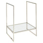 DXV - Belshire 30 in. Console Legs with Glass Shelf - Platinum Nickel