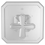 DXV - Belshire Single Handle Pressure Balance Valve Trim Only with Cross Handle - Polished Chrome