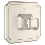 DXV - Belshire Single Handle Pressure Balance Valve Trim Only with Cushion Handle - Platinum Nickel