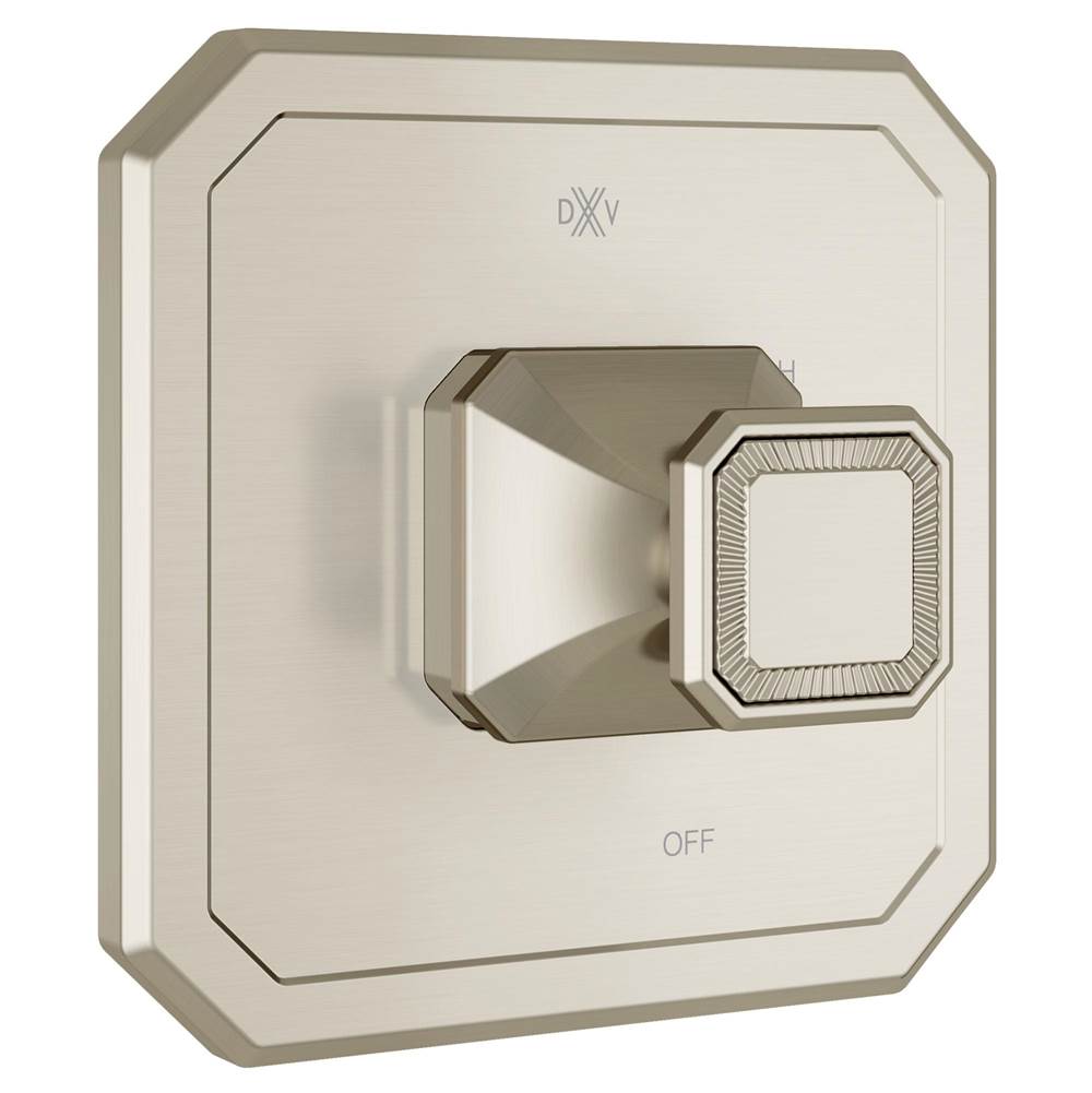 DXV - Belshire Single Handle Pressure Balance Valve Trim Only with Cushion Handle - Brushed Nickel