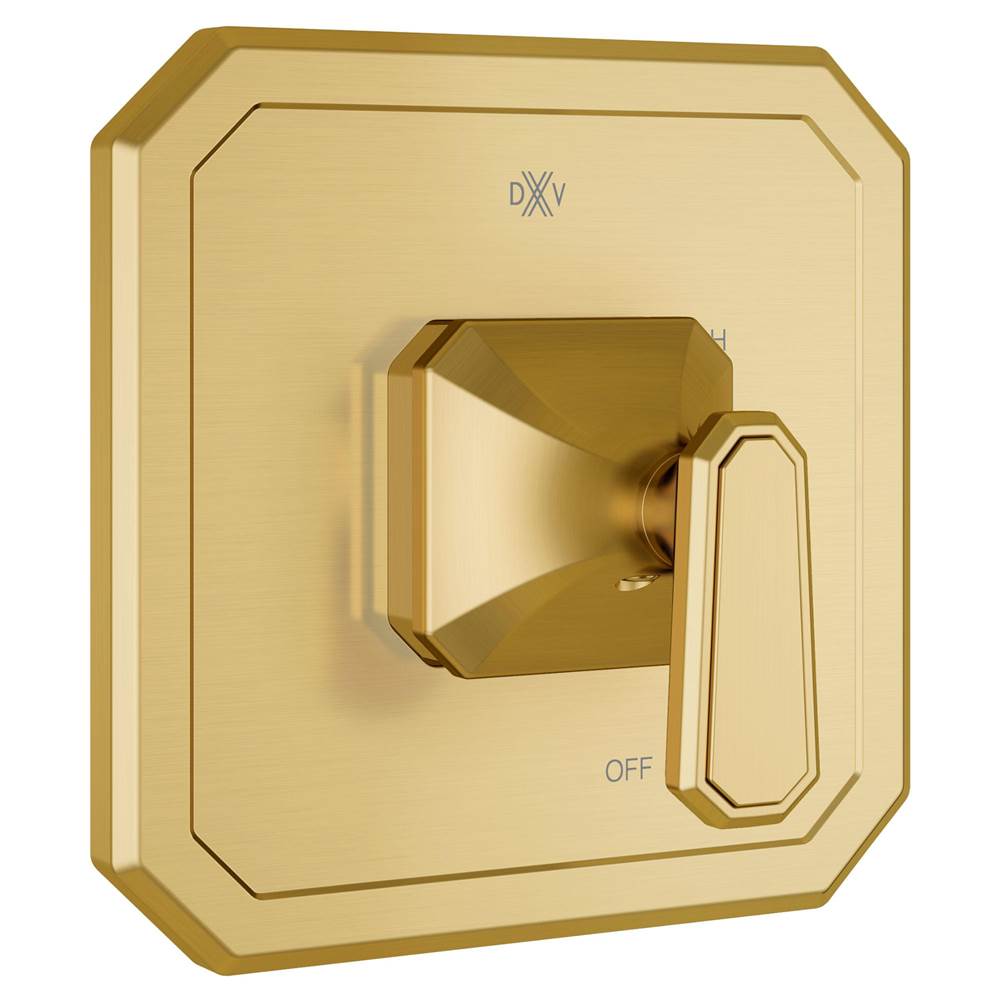 DXV - Belshire Single Handle Pressure Balance Valve Trim Only with Lever Handle - Satin Brass