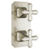 DXV - Belshire 2-Handle Thermostatic Valve Trim Only with Cross Handles - Brushed Nickel