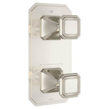 DXV - Belshire 2-Handle Thermostatic Valve Trim Only with Cushion Handles - Platinum Nickel