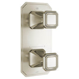 DXV - Belshire 2-Handle Thermostatic Valve Trim Only with Cushion Handles - Brushed Nickel