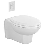 DXV - Belshire Wall Hung Elongated Toilet Bowl with Seat - Canvas White