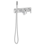 DXV - Belshire 2-Handle Wall Mount Bathtub Faucet with Hand Shower and Lever Handles - Polished Chrome