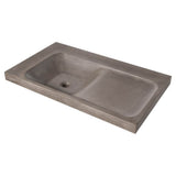 DXV - DXV Modulus 36 in. Concrete Sink, No Hole - Smoke