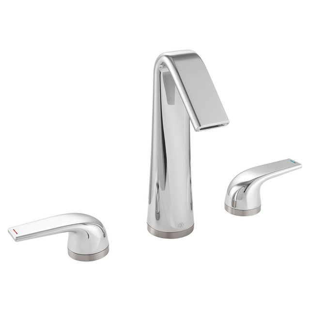 DXV - DXV Modulus 2-Handle High Spout Widespread Bathroom Faucet with Indicator Markings and Lever Handles - Platinum Nickel