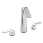 DXV - DXV Modulus 2-Handle High Spout Widespread Bathroom Faucet with Indicator Markings and Lever Handles - Platinum Nickel