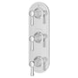 DXV - Fitzgerald 3-Handle Thermostatic Valve Trim Only with Lever Handles - Polished Chrome