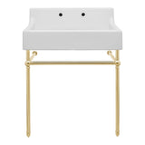 DXV - Oak Hill 30 in. Console Legs - Satin Brass