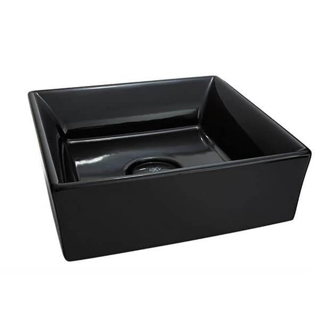 DXV - POP Square Vessel Sink - Matte Black