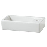 DXV - Cossu 20 in. Sink, 1-Hole with Right-Hand Drain - Canvas White
